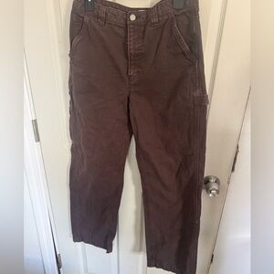 Aritzia TNA Women’s Greenwich Carpenter Pants Workwear Brown Size 6
